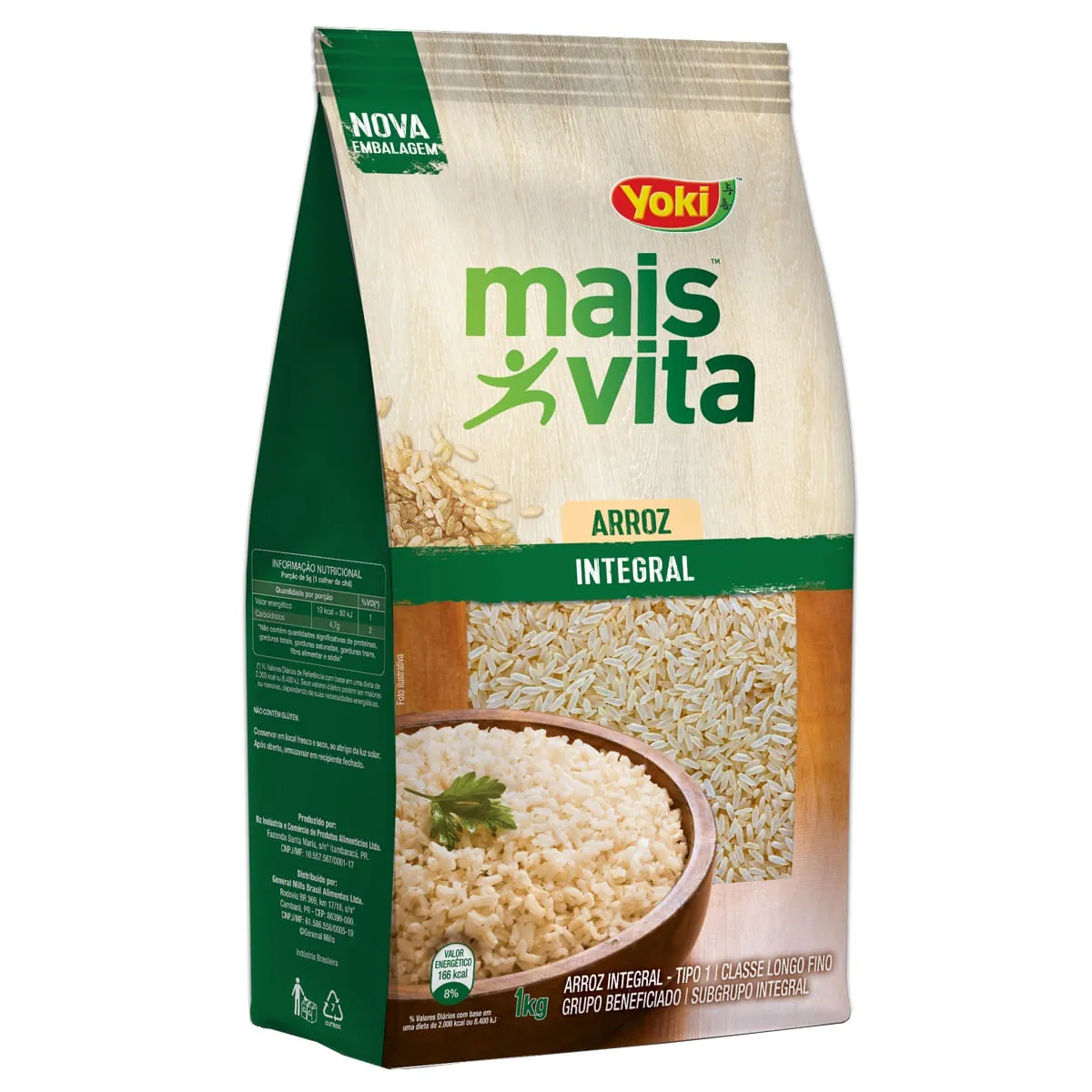 Arroz Integral Longo-fino Tipo 2  Yoki Mais Vita 1Kg