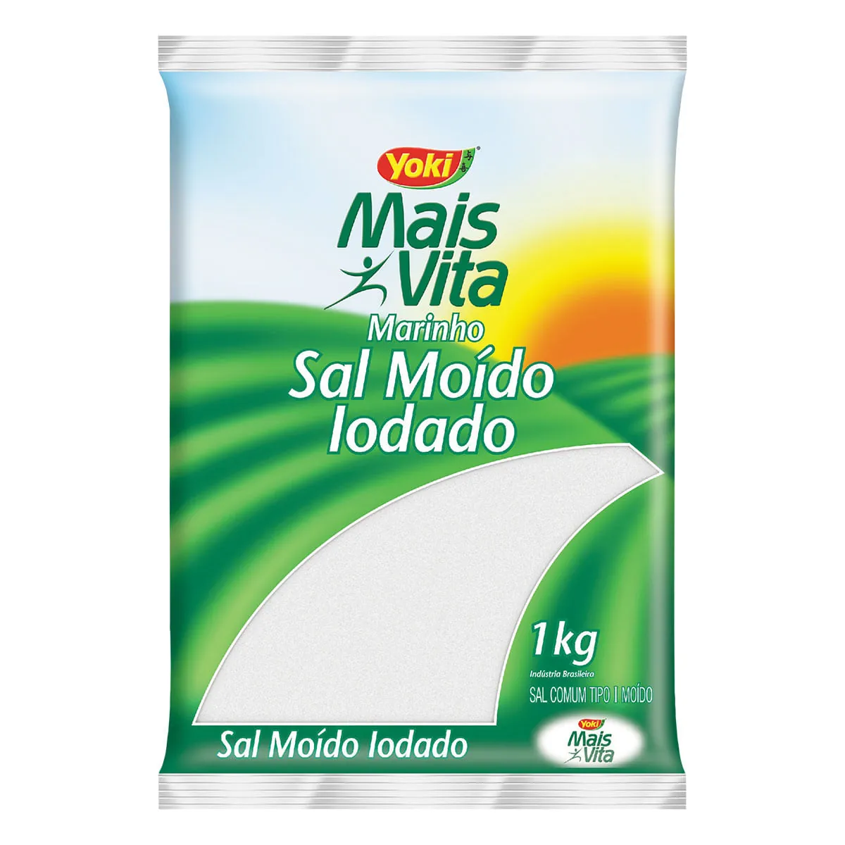 Sal Moído Iodado MAIS VITA Pacote 1kg