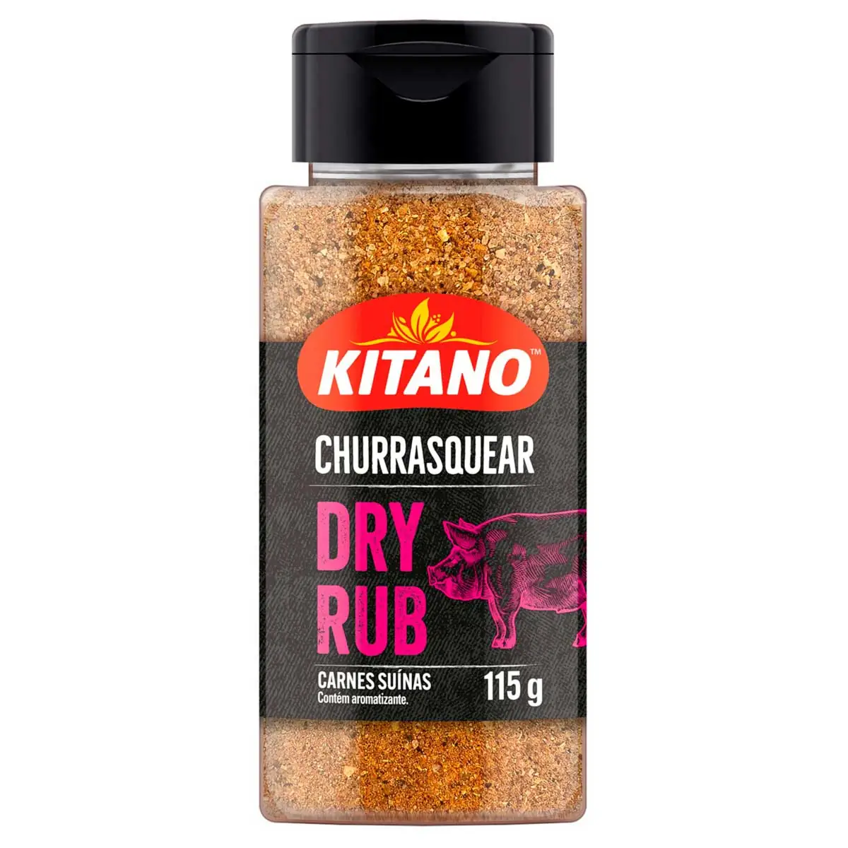 Tempero Dry Rub para Carne Suína Kitano Churrasquear Frasco 115g