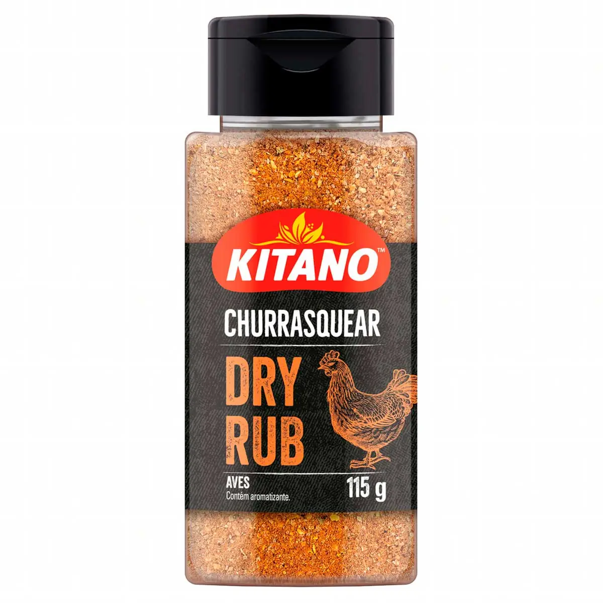 Tempero Dry Rub para Aves Kitano Churrasquear Frasco 115g