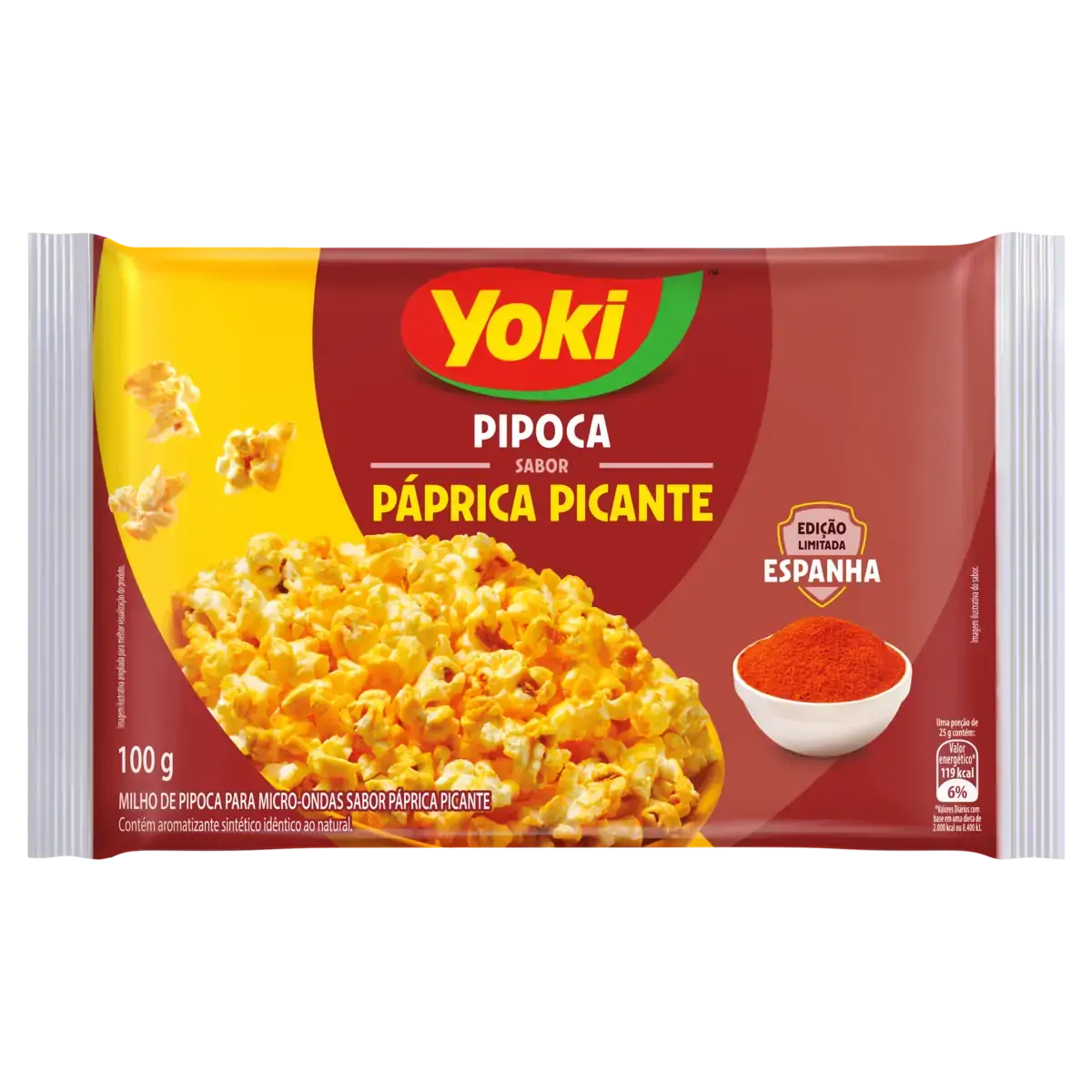 Pipoca para Micro-Ondas Páprica Picante Yoki Pacote 100g