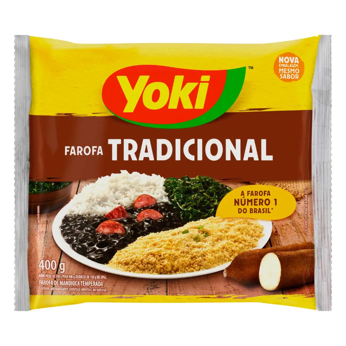 Farofa de Mandioca Tradicional Yoki Pacote 400g