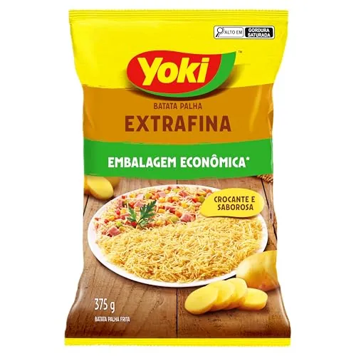 Batata Palha Extrafina Yoki Pacote 375g Embalagem Econômica
