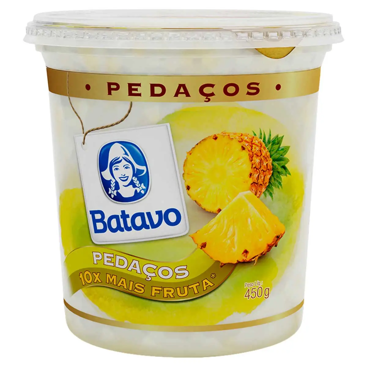 Iogurte Integral Abacaxi Batavo Pedaços 450g