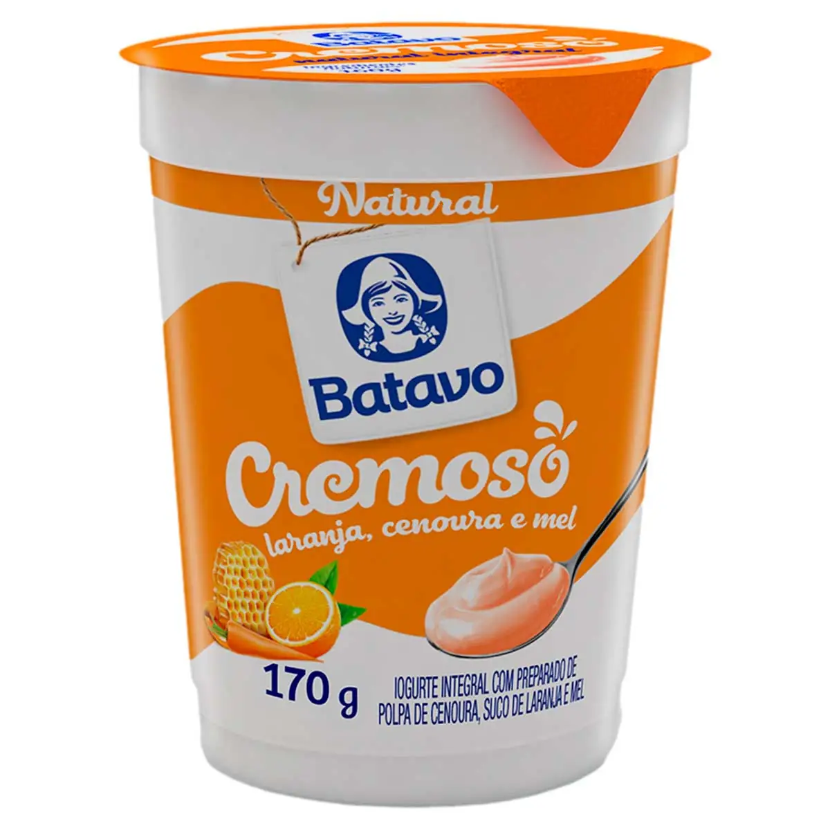 Iogurte com Polpa de Laranja, Cenoura e Mel BATAVO 170g