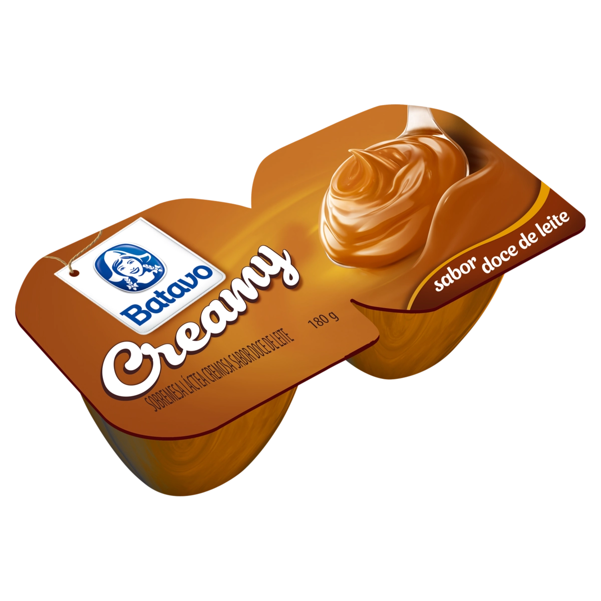 Sobremesa Láctea Doce De Leite Batavo Creamy Bandeja 180g 2 Unidades