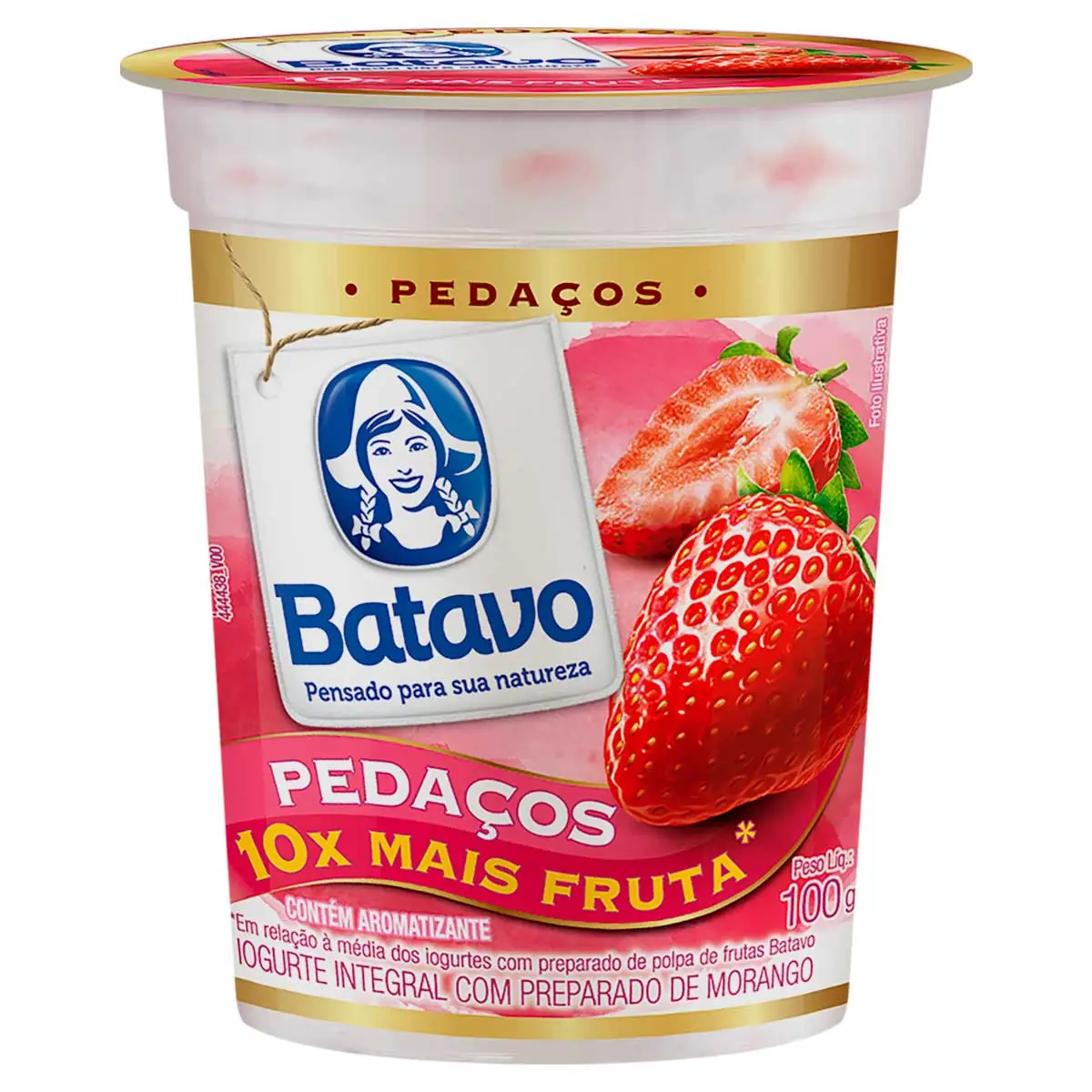 Iogurte com Pedaços de Morango BATAVO 100g