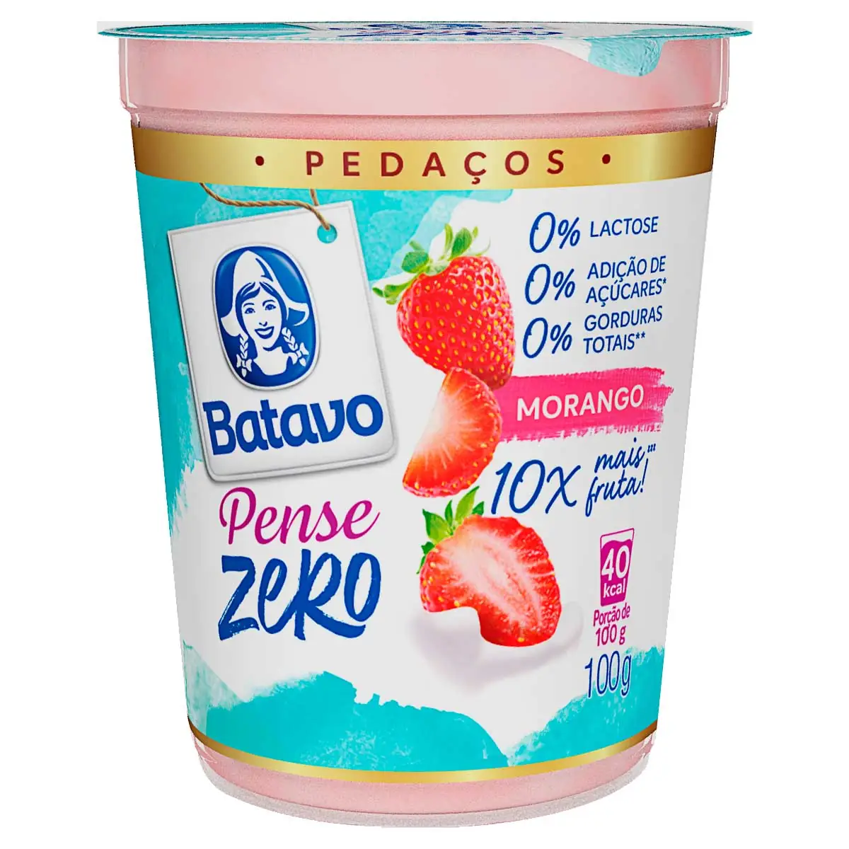 Iogurte Zero com Pedaços de Morango BATAVO 100g
