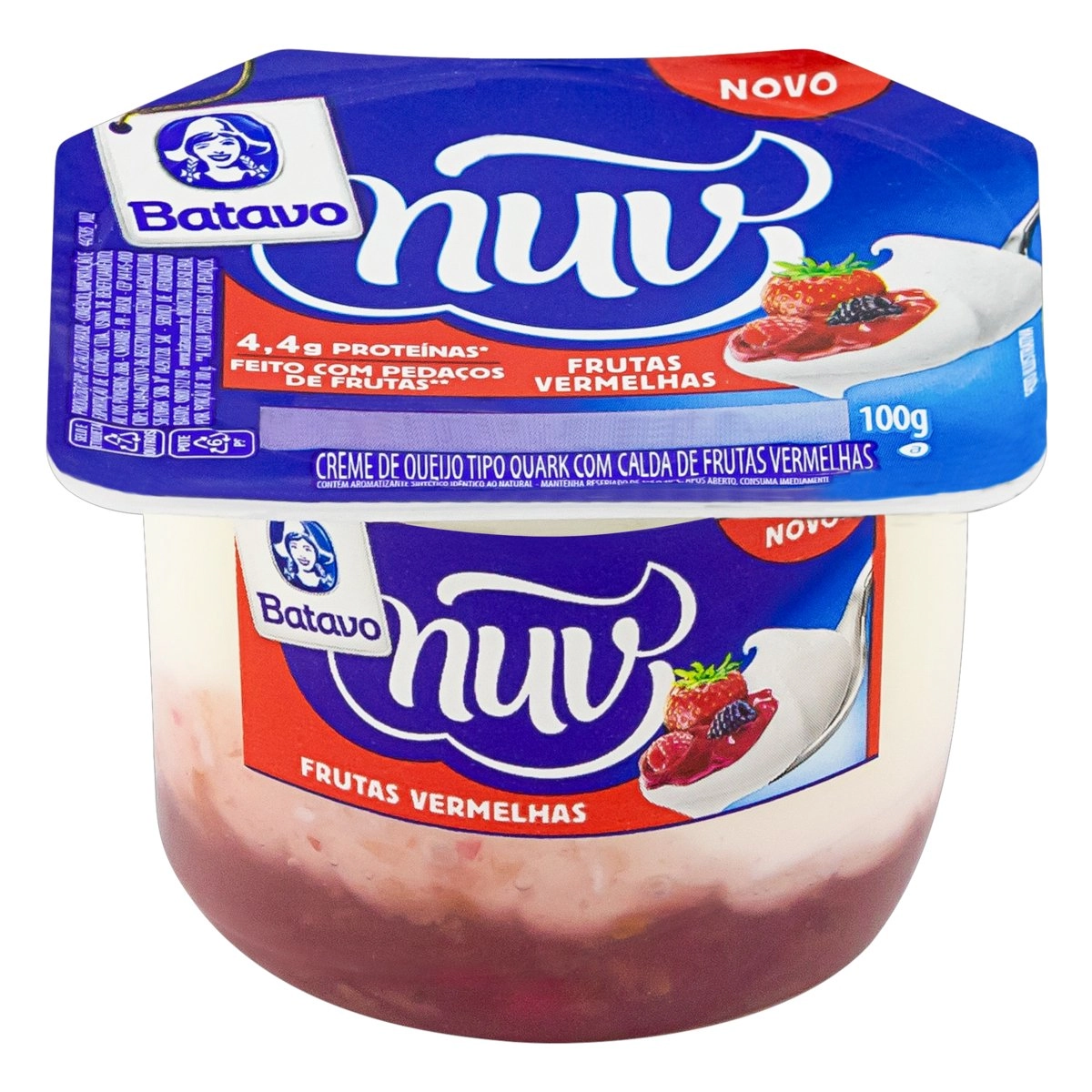 Creme de Queijo Quark Frutas Vermelhas Batavo Nuv Pote 100g