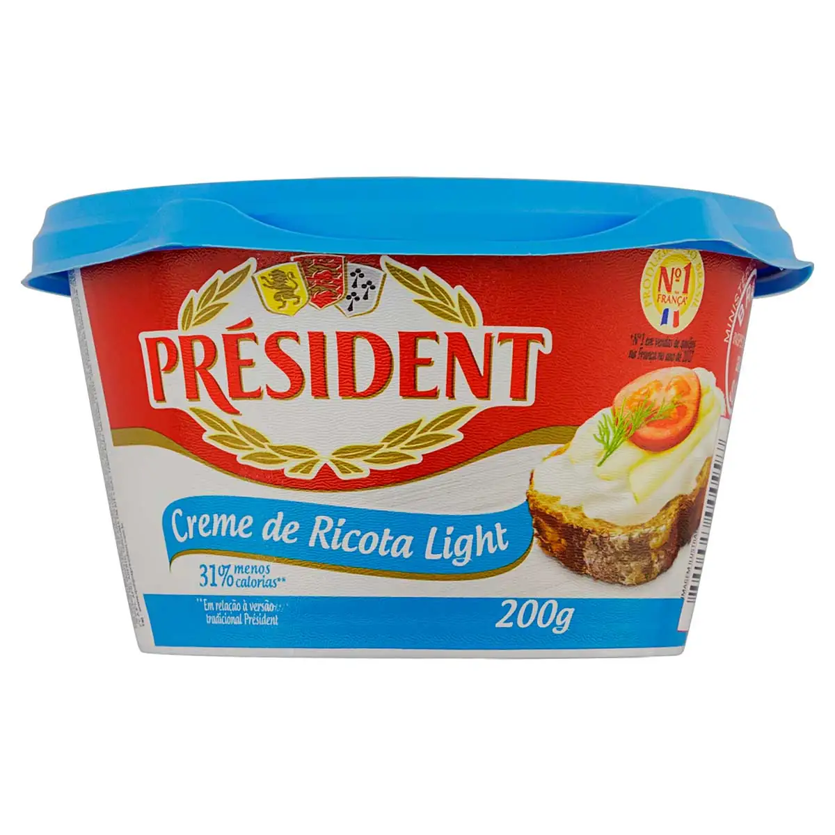 Creme de Queijo Ricota Light Président Pote 200g