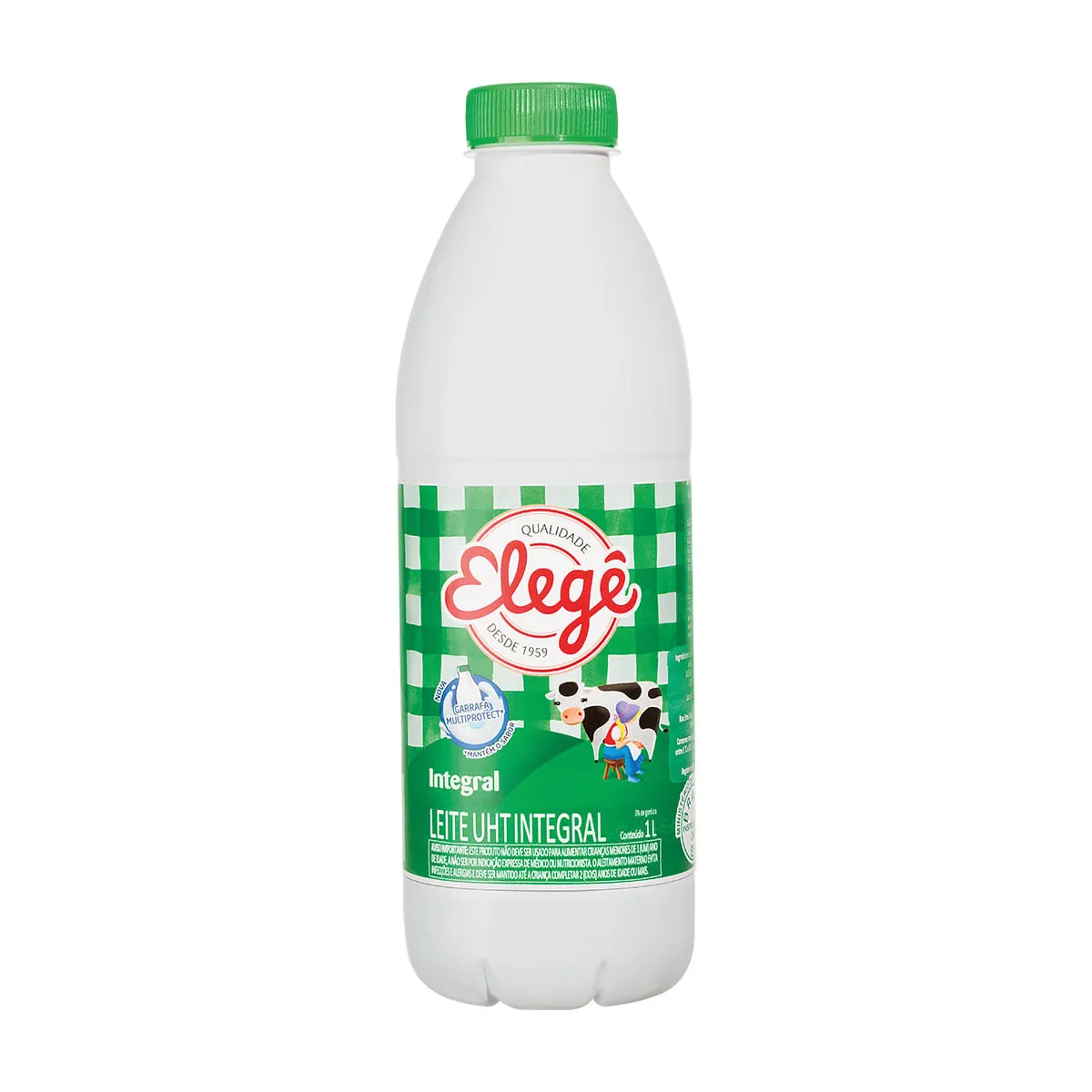 Leite Uht Integral Elegê Garrafa 1l