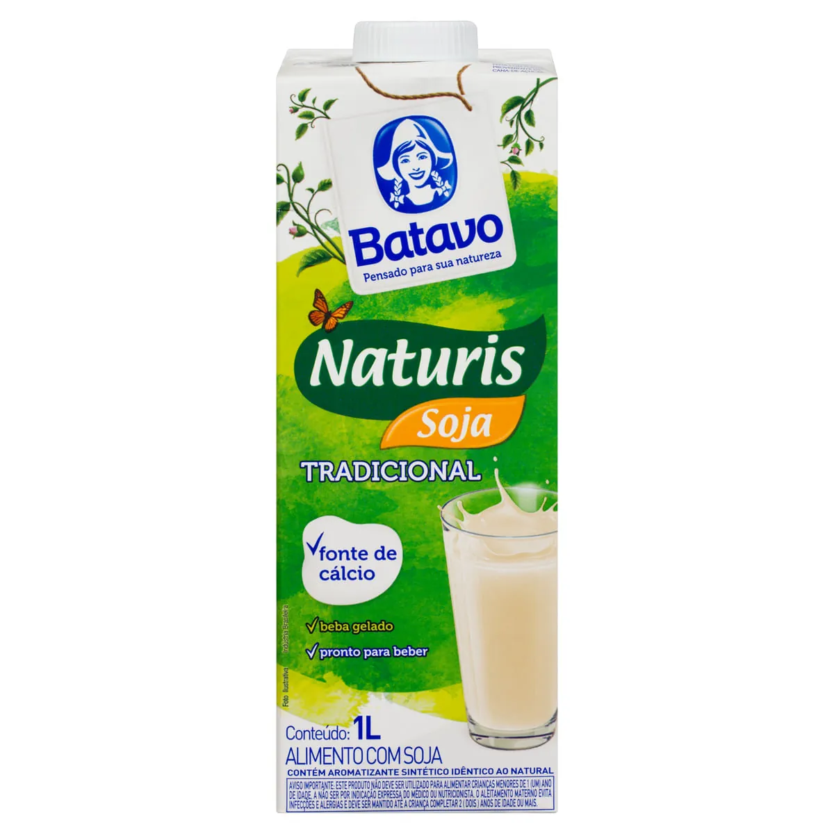 Bebida à Base de Soja Tradicional Batavo Naturis Caixa 1 L