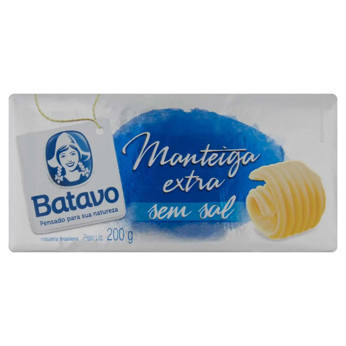 Manteiga Extra sem Sal BATAVO Tablete 200g