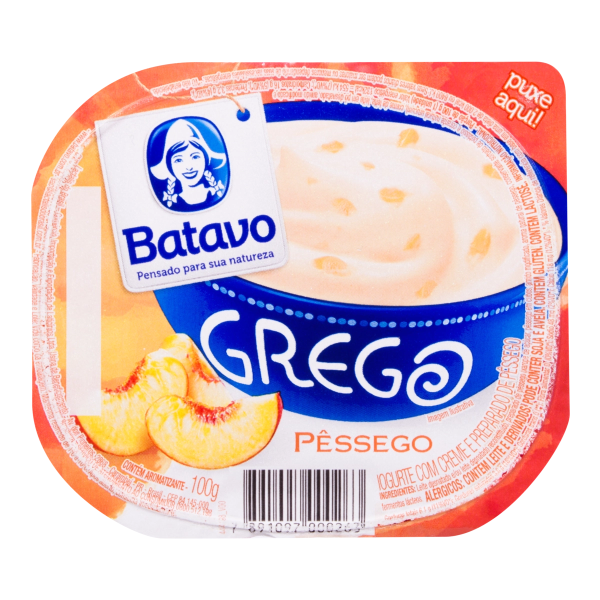 Iogurte Batavo Grego Pessego