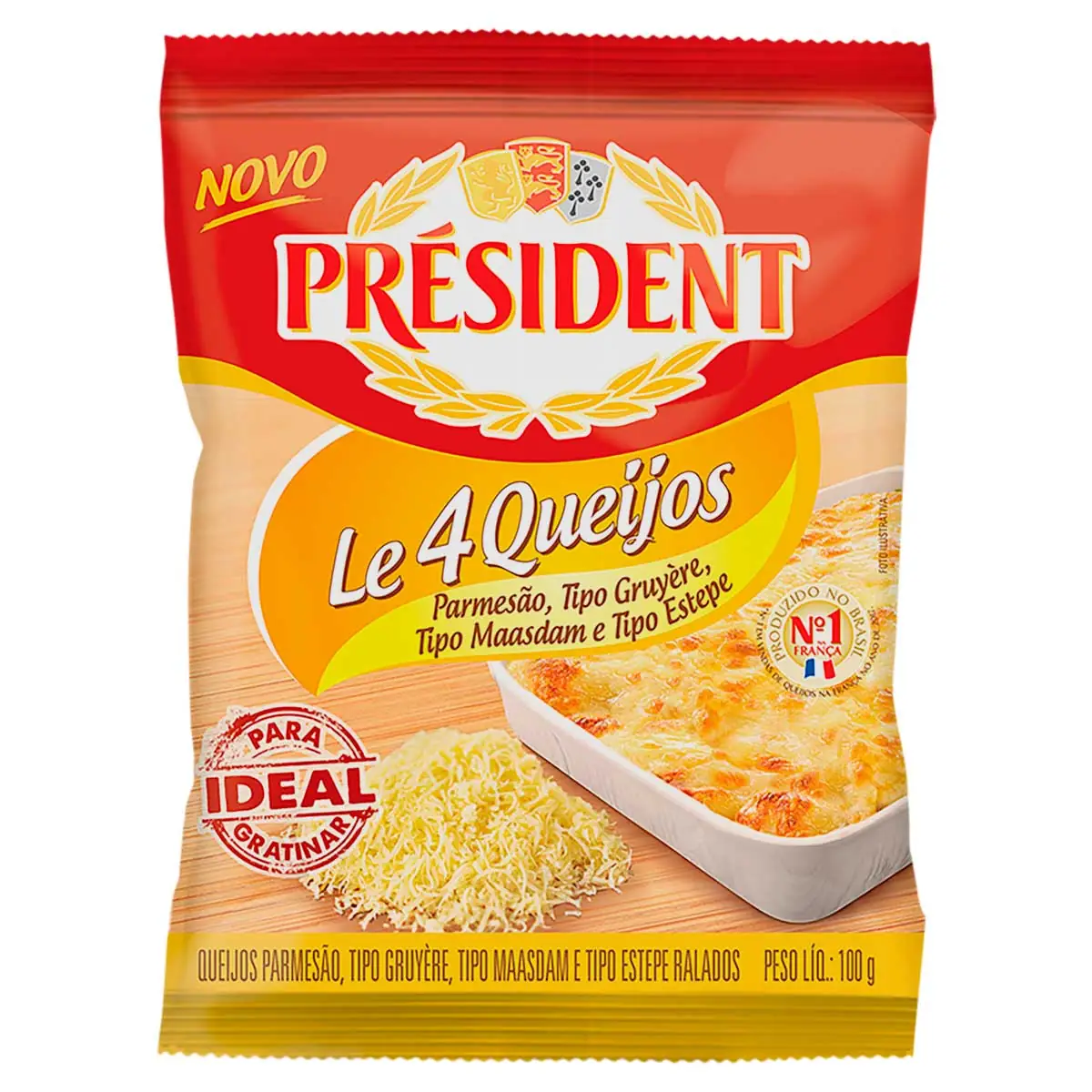 Queijo Ralado Quatro Queijos Président 100 g