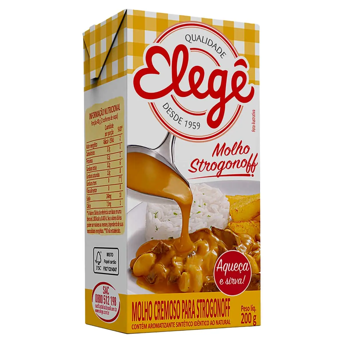 Molho para Strogonoff Elegê Caixa 200 g