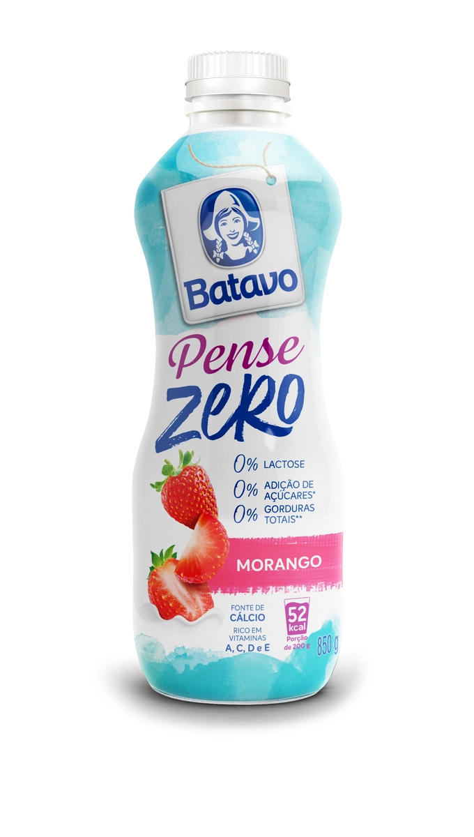 Bebida Láctea Fermentada com Polpa de Morango Pense Zero BATAVO 850g