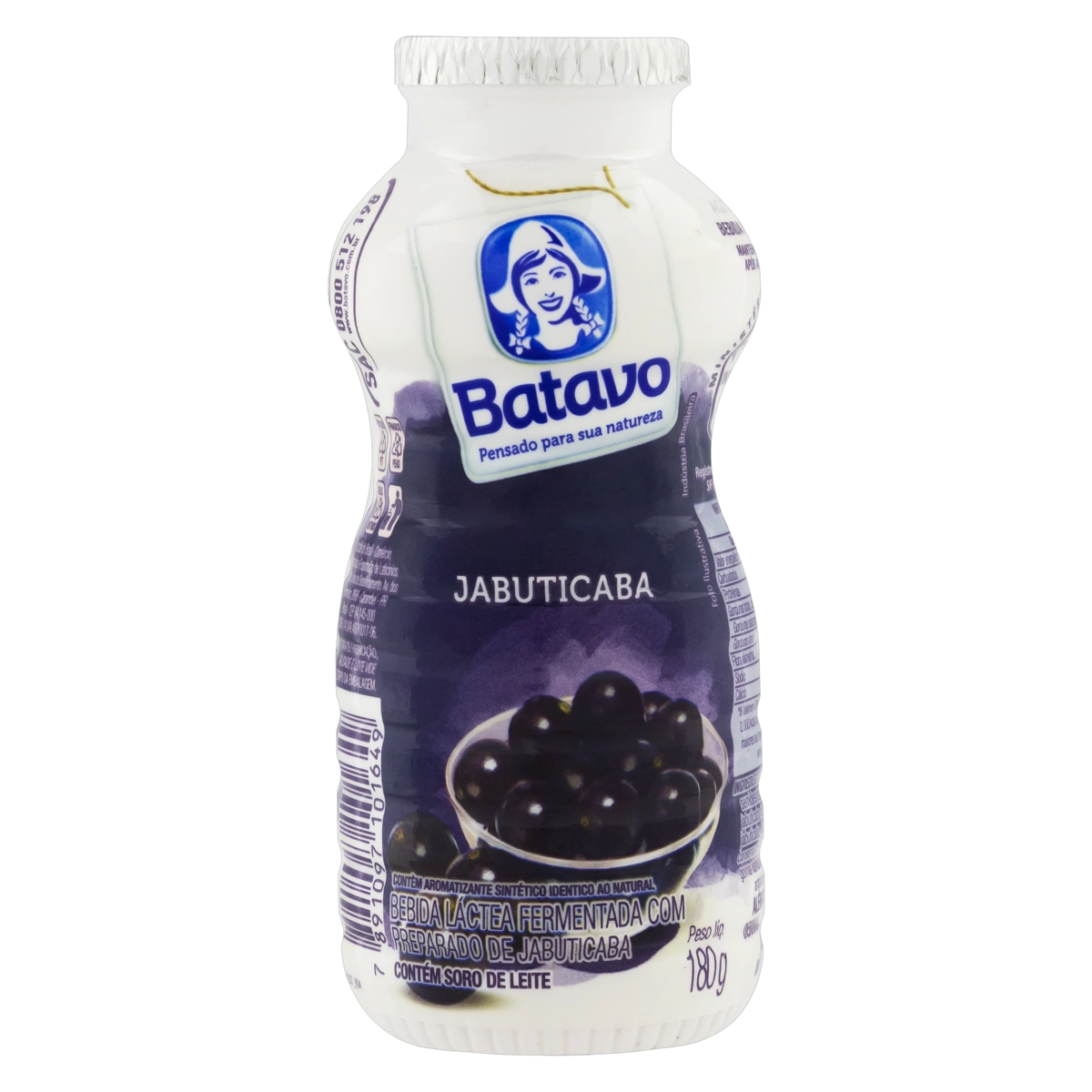 Bebida Láctea Fermentada Jabuticaba Batavo Frasco 180g