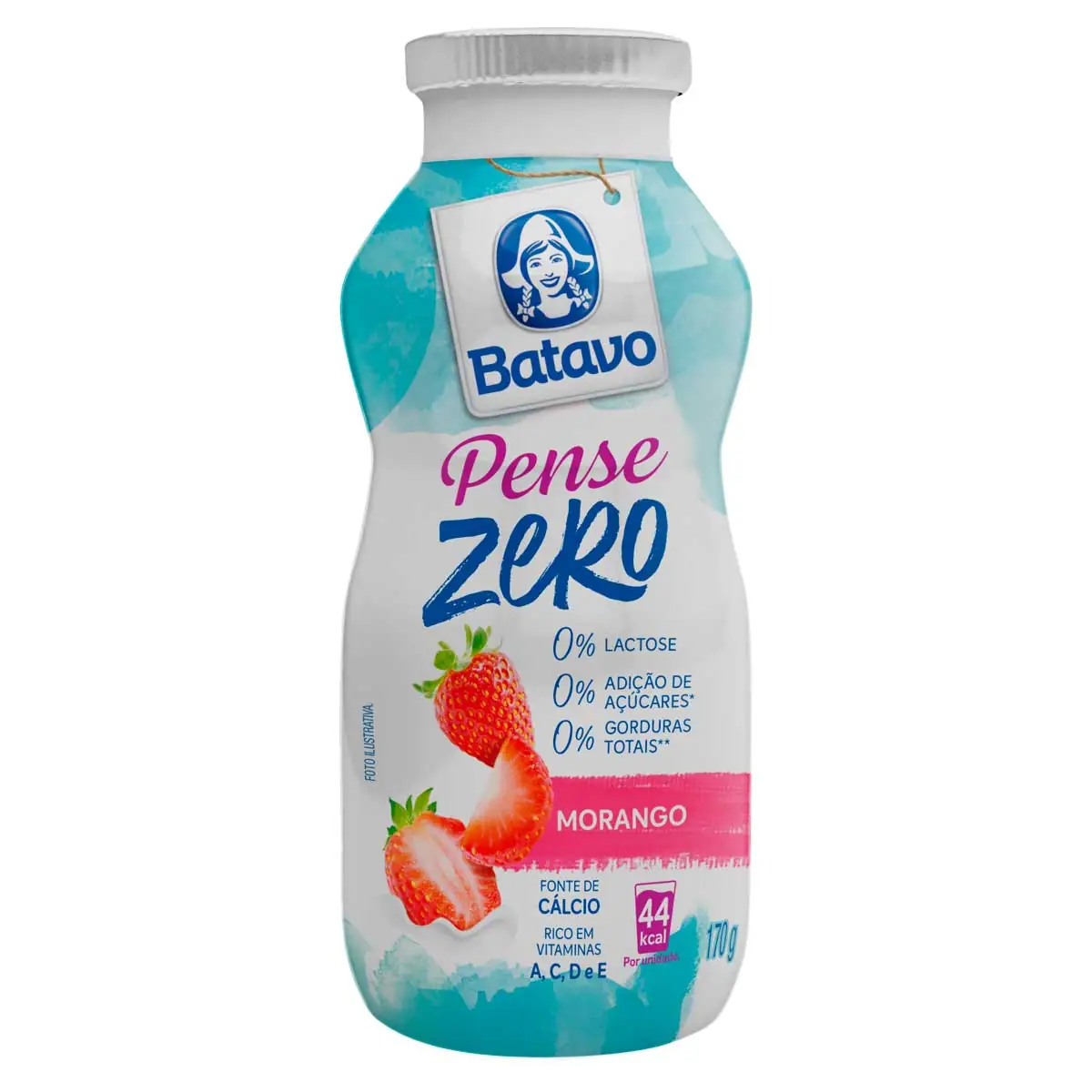 Bebida Láctea Fermentada de Morango Batavo Pense Zero 170 g