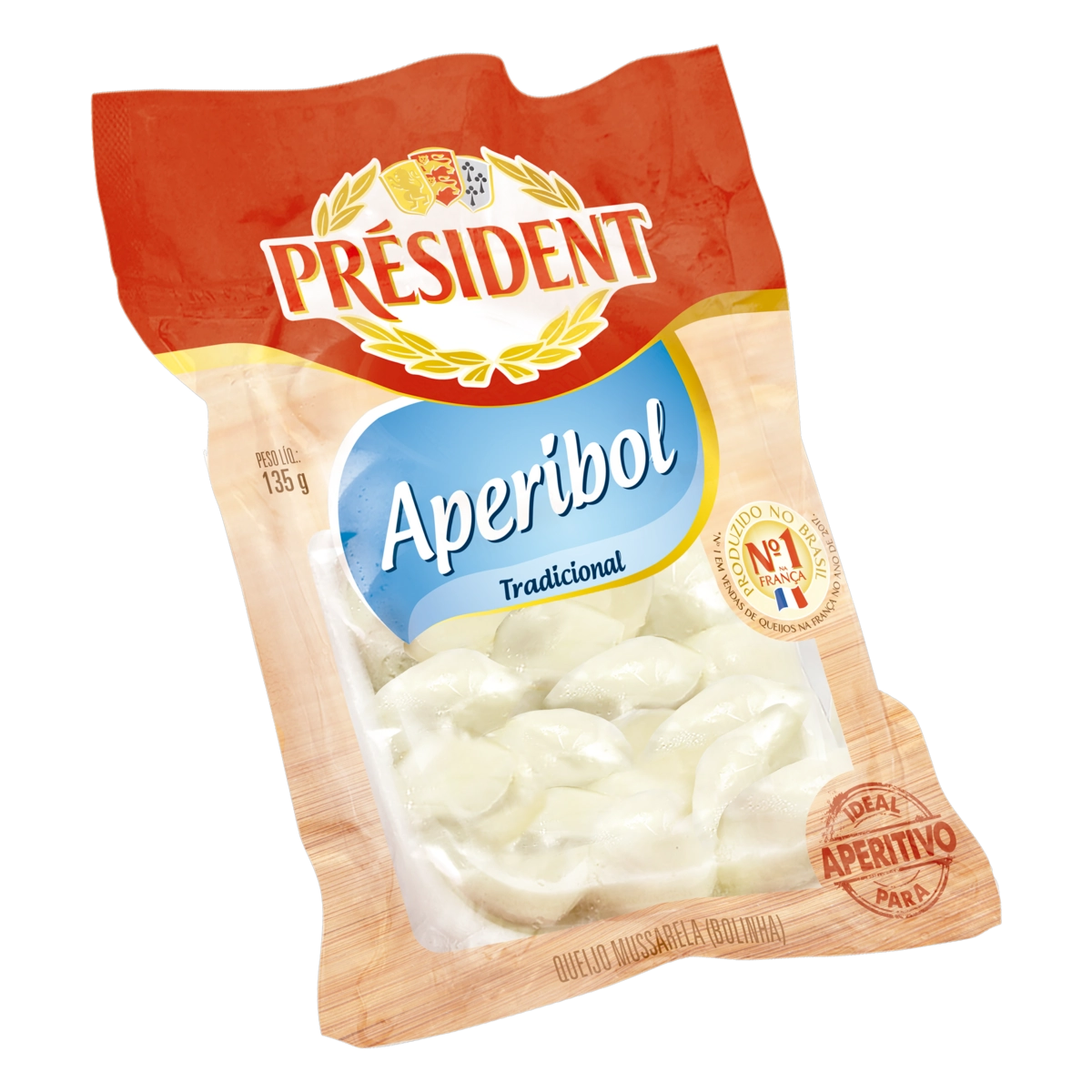 Queijo Mussarela Bola Tradicional Président Aperibol 135g