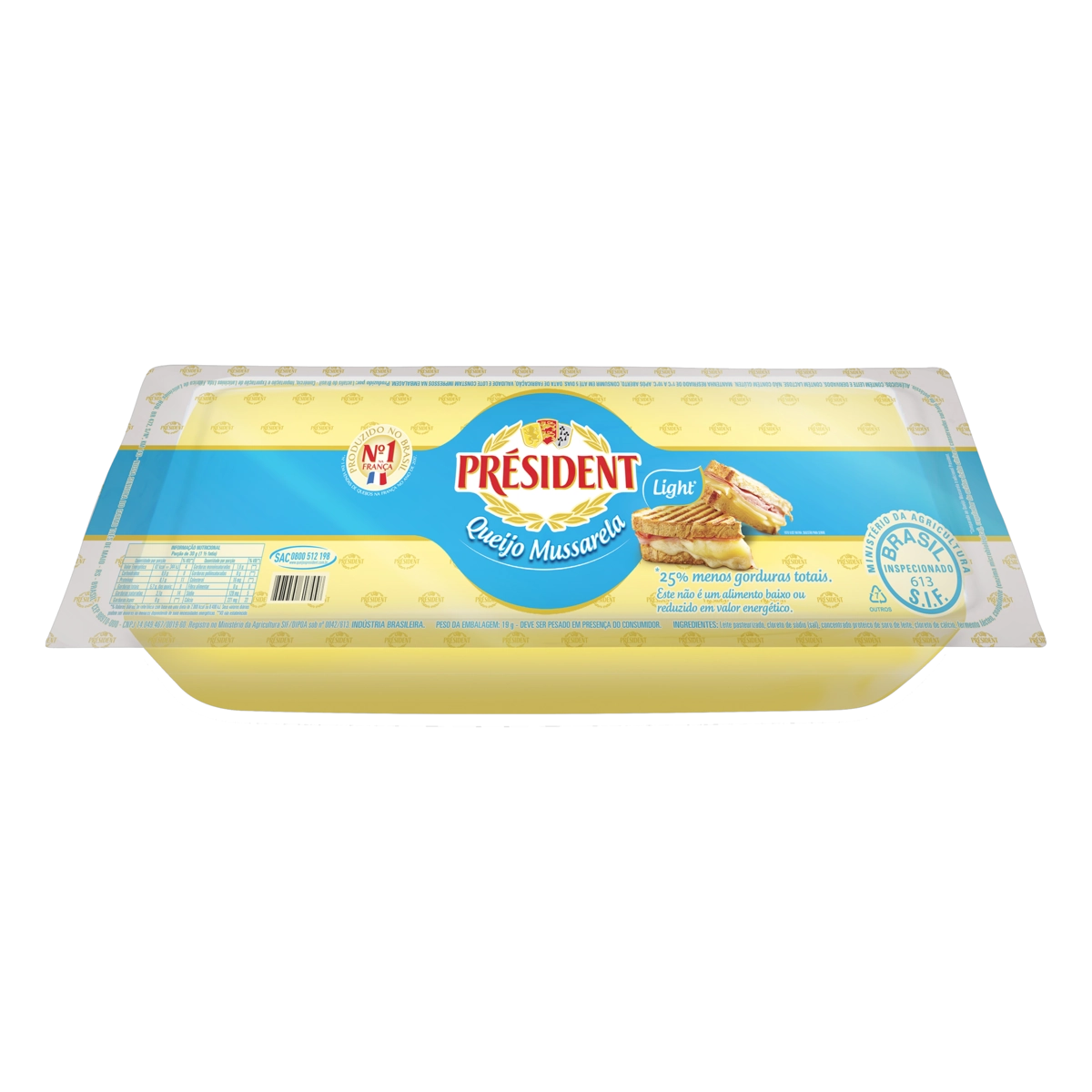 Queijo Mussarela Light Président