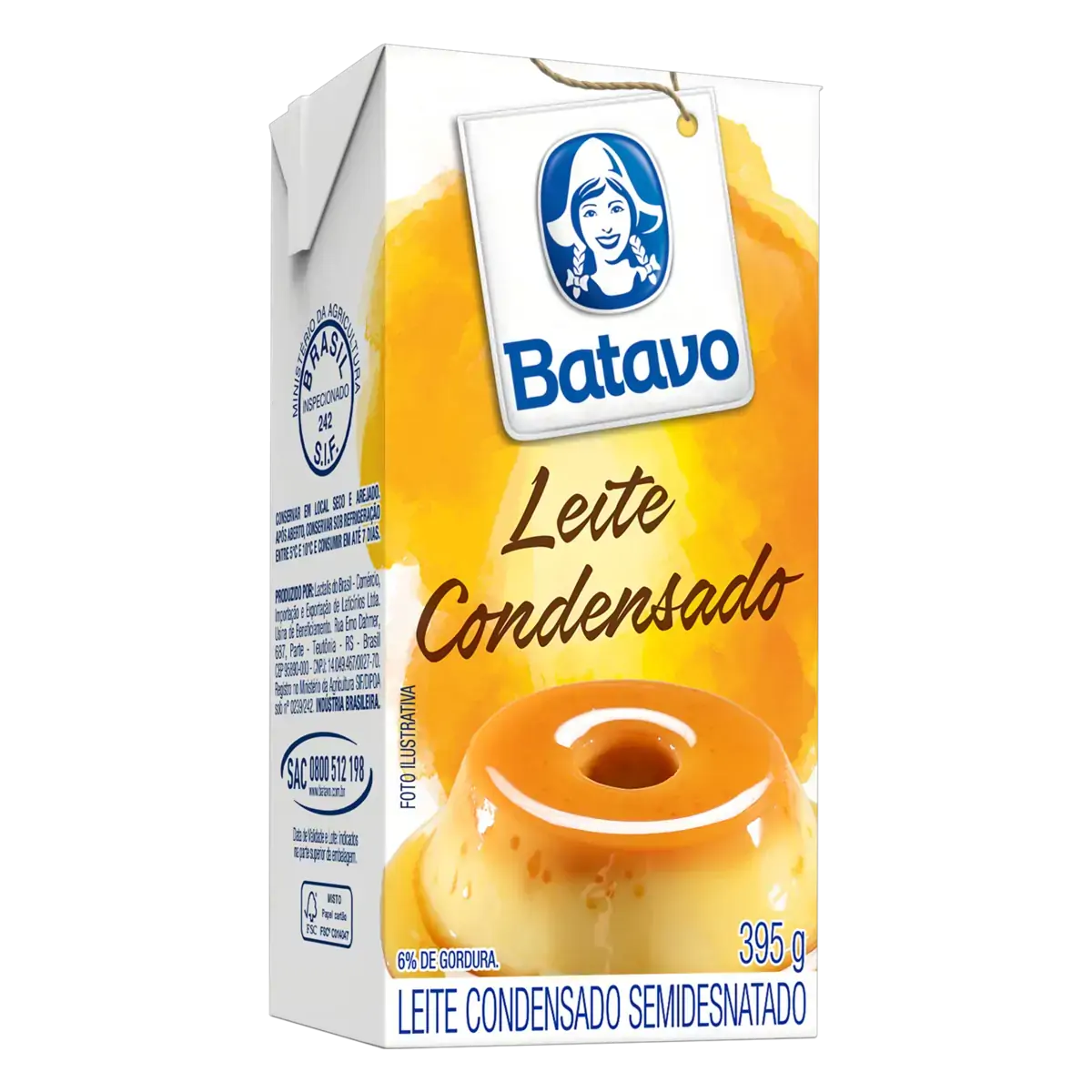 Leite Condensado Semidesnatado Batavo Caixa 395g