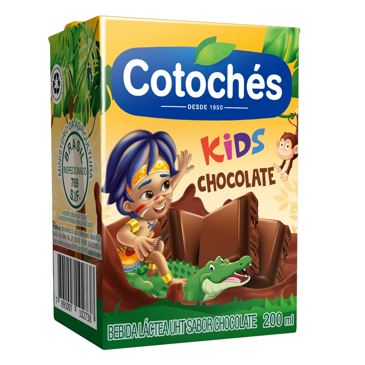 Bebida Láctea Uht Chocolate Cotochés Kids Caixa 200ml