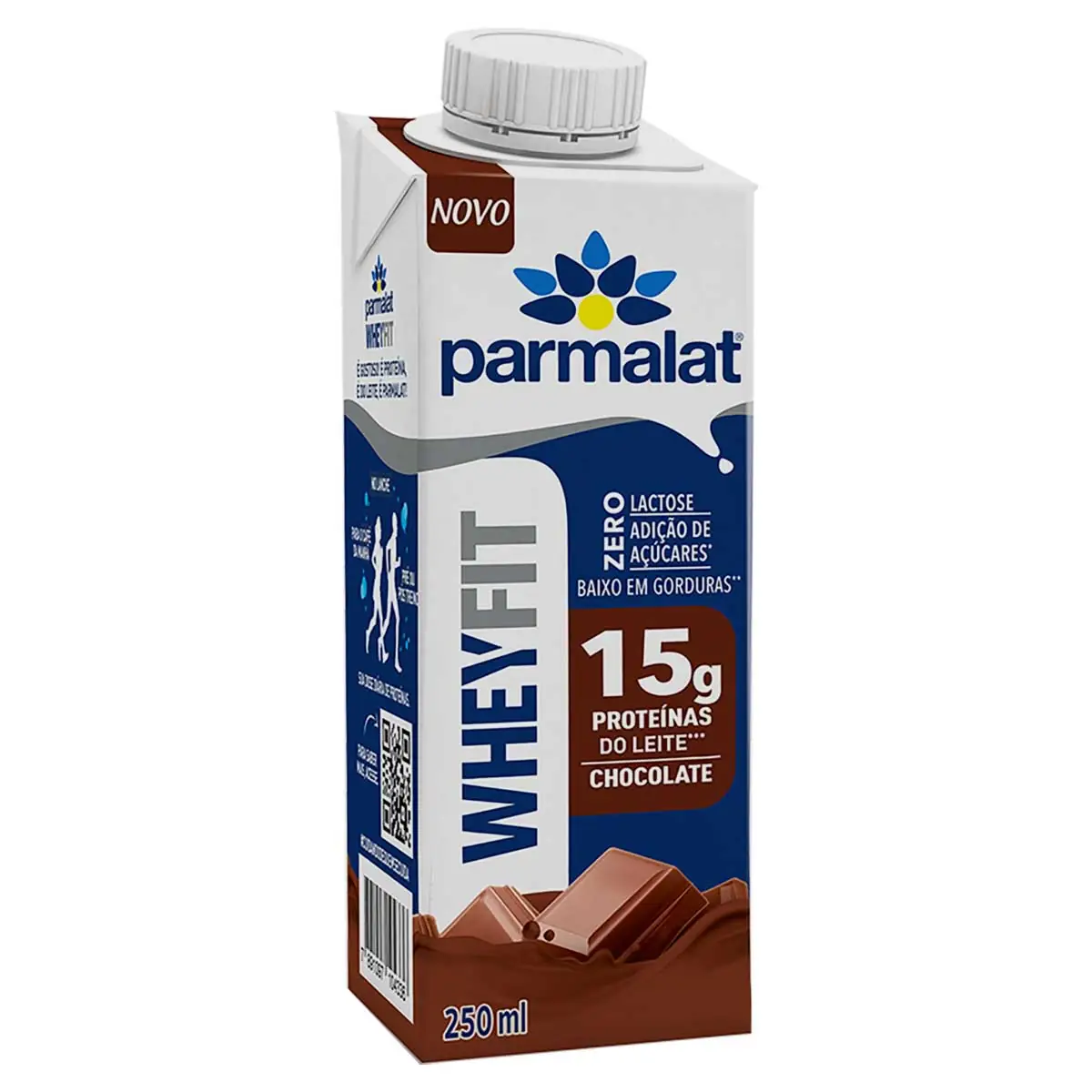 Bebida Láctea UHT Zero Lactose Parmalat Wheyfit Sabor Chocolate 250ml