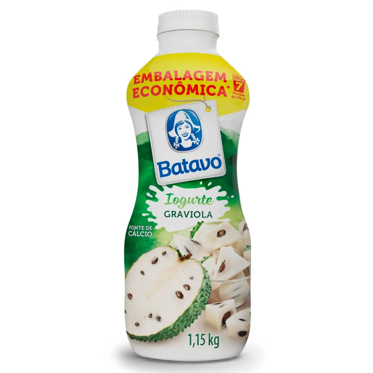 Iogurte Parcialmente Desnatado Graviola Batavo 1,15Kg Embalagem Econômica