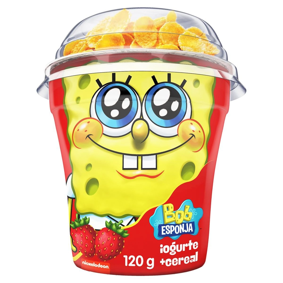 Iogurte Morango Com Cereais Bob Esponja Batavo Copo 120g