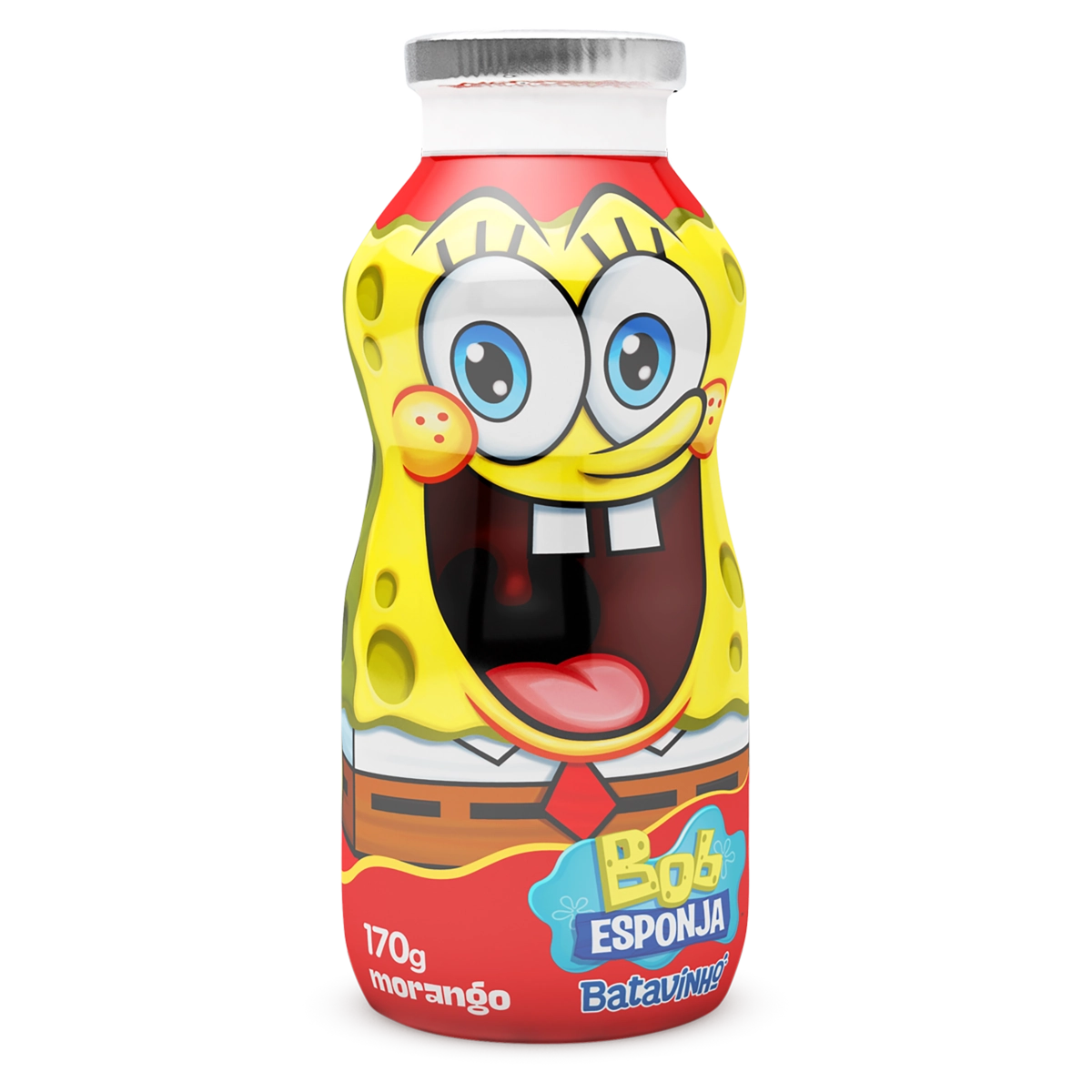 Iogurte Morango Bob Esponja Batavo Batavinho Frasco 170g