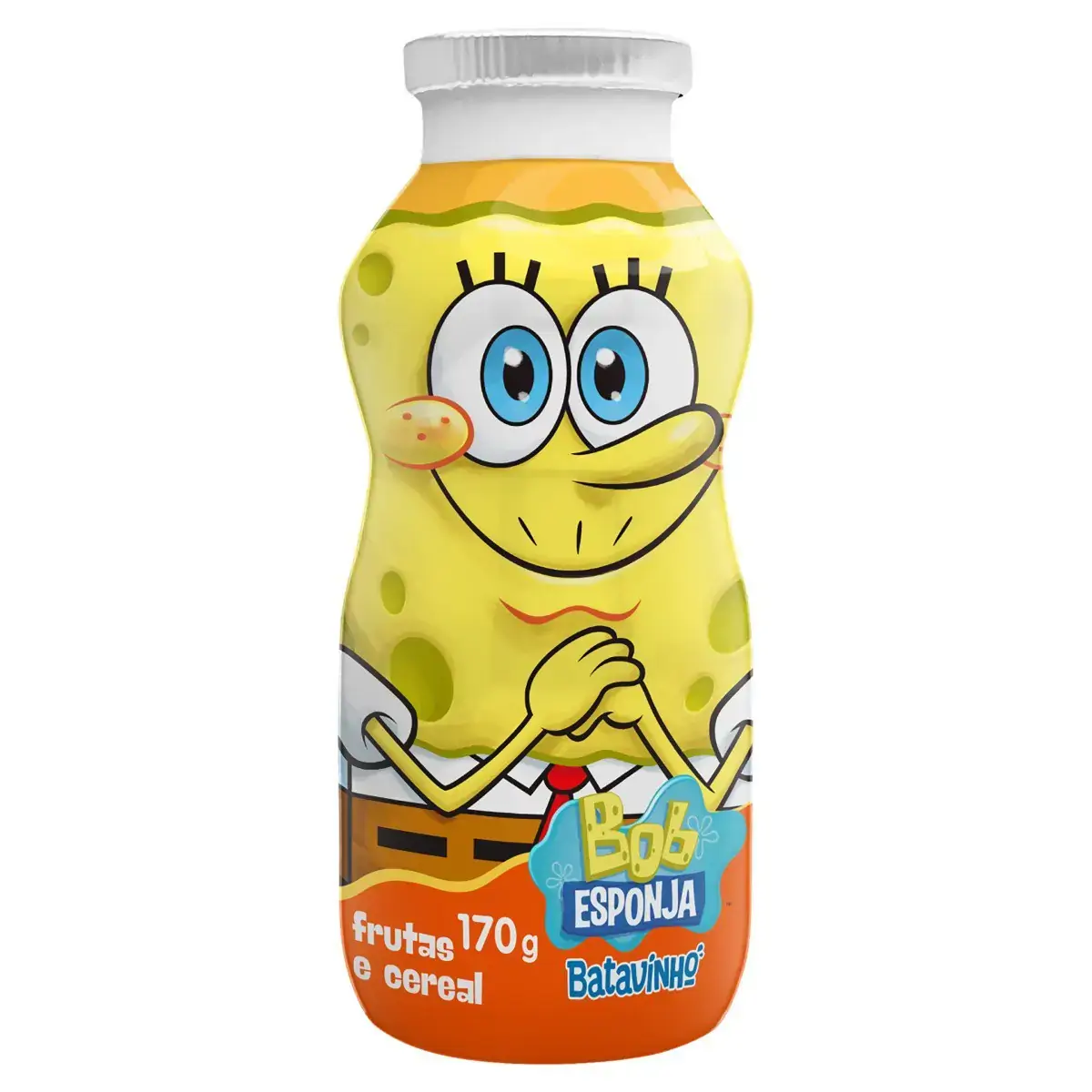 Iogurte Parcialmente Desnatado Frutas e Cereal Bob Esponja Batavo Batavinho Frasco 170g