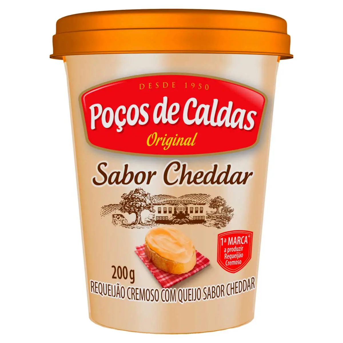 Requeijão Cheddar Poços De Caldas 200g