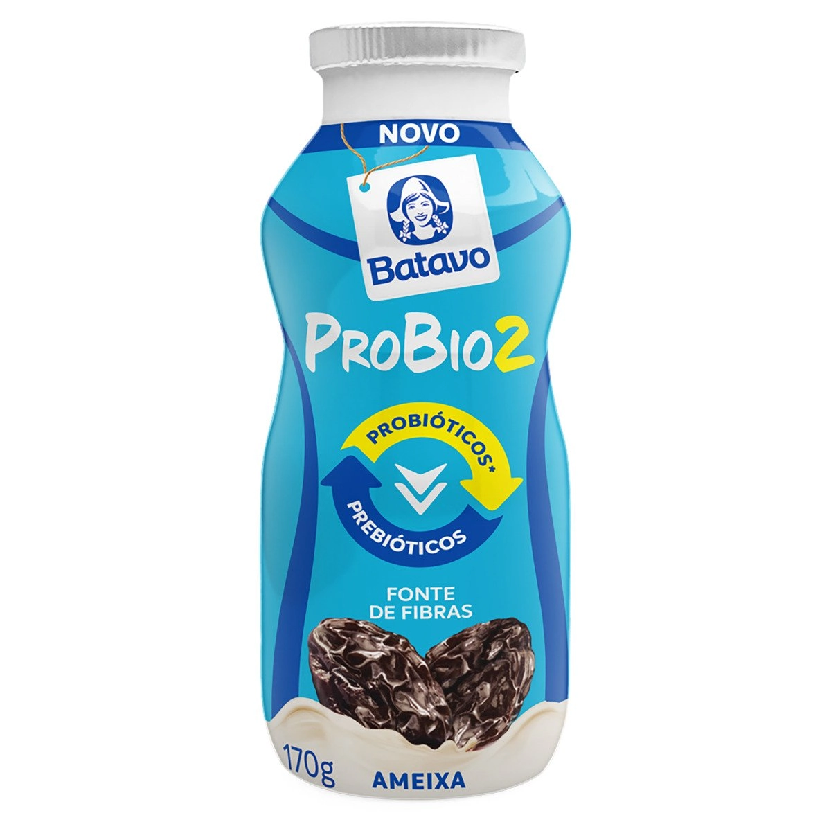 Iogurte Parcialmente Desnatado Ameixa Batavo Probio2 Frasco 170g