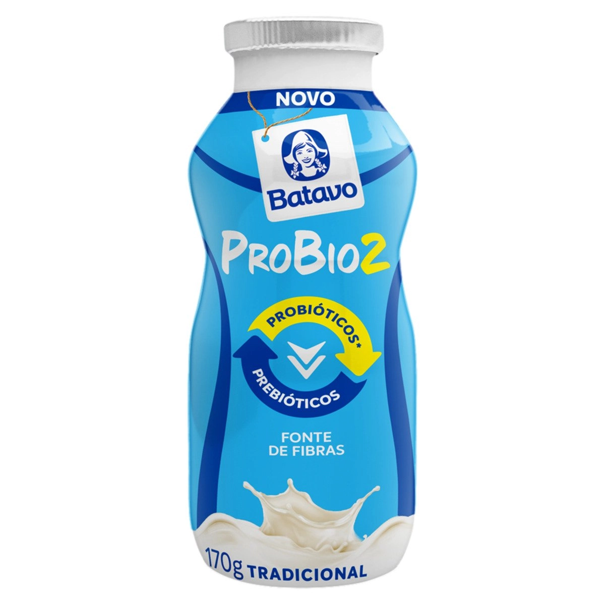 Iogurte Parcialmente Desnatado Tradicional Batavo Probio2 Frasco 170g