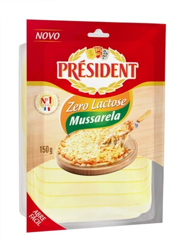 Queijo Mussarela Fatiado Zero Lactose Président 150g