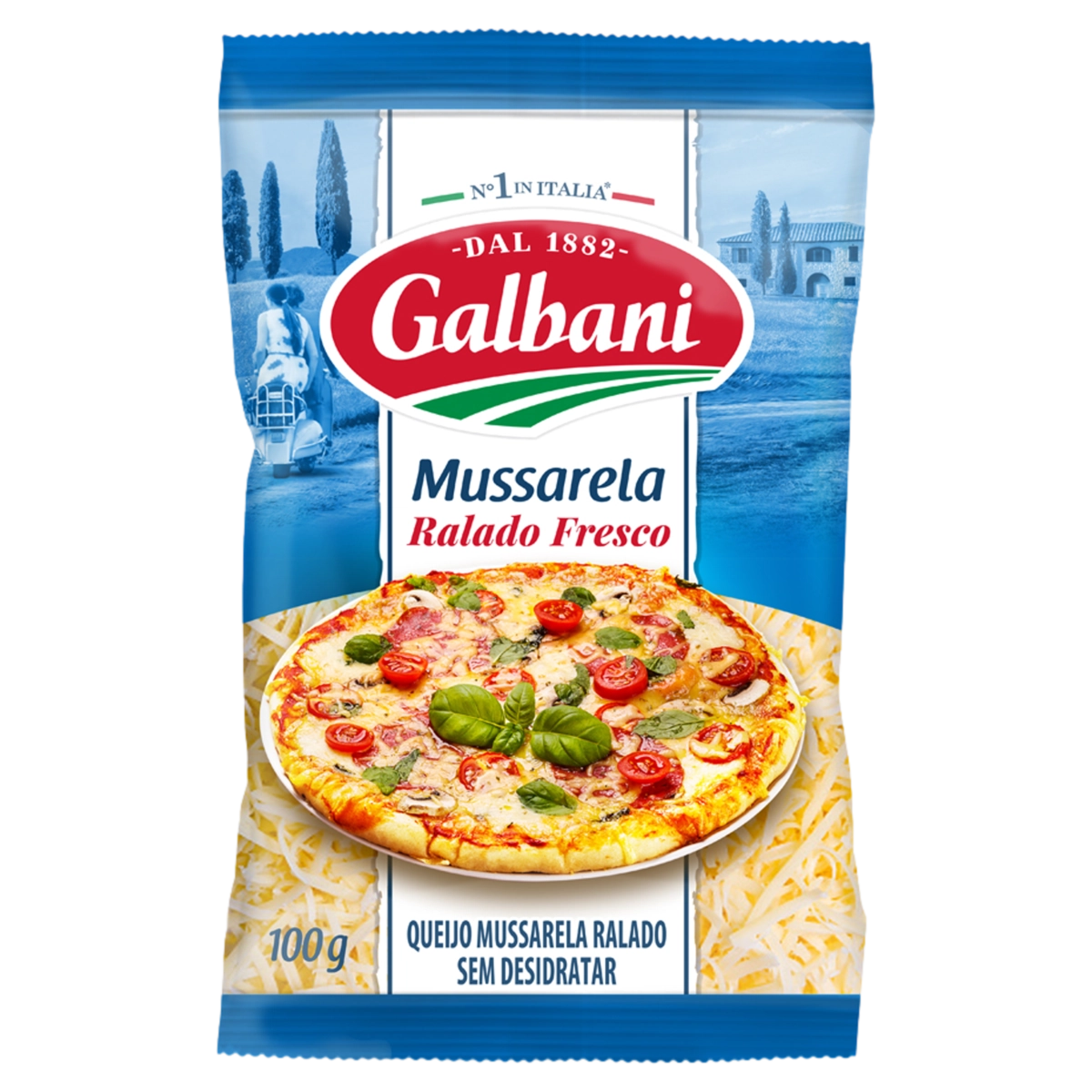 Queijo Mussarela Ralado Fresco Galbani Pacote 100g