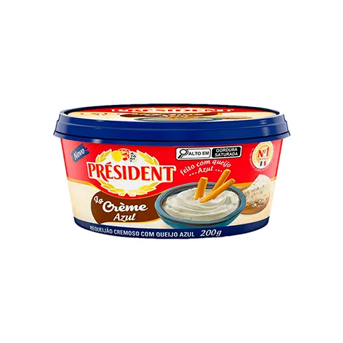 Requeijão Cremoso Com Queijo Azul Président Pote 200g