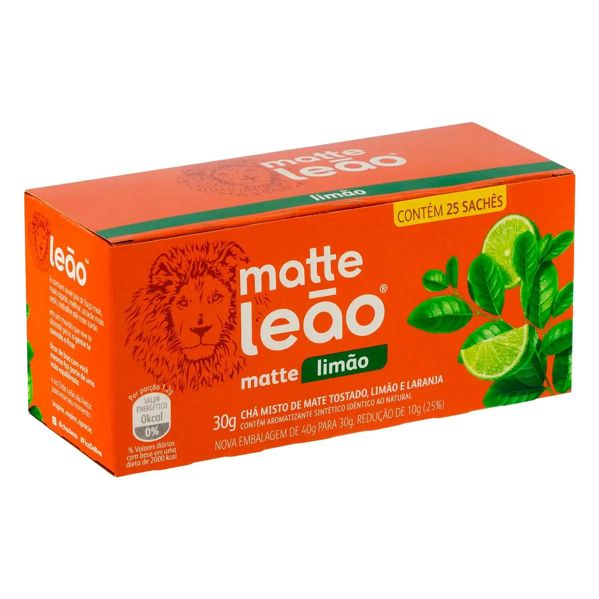 Chá MATTE LEÃO com Limão Caixa 40g com 25 Saquinhos