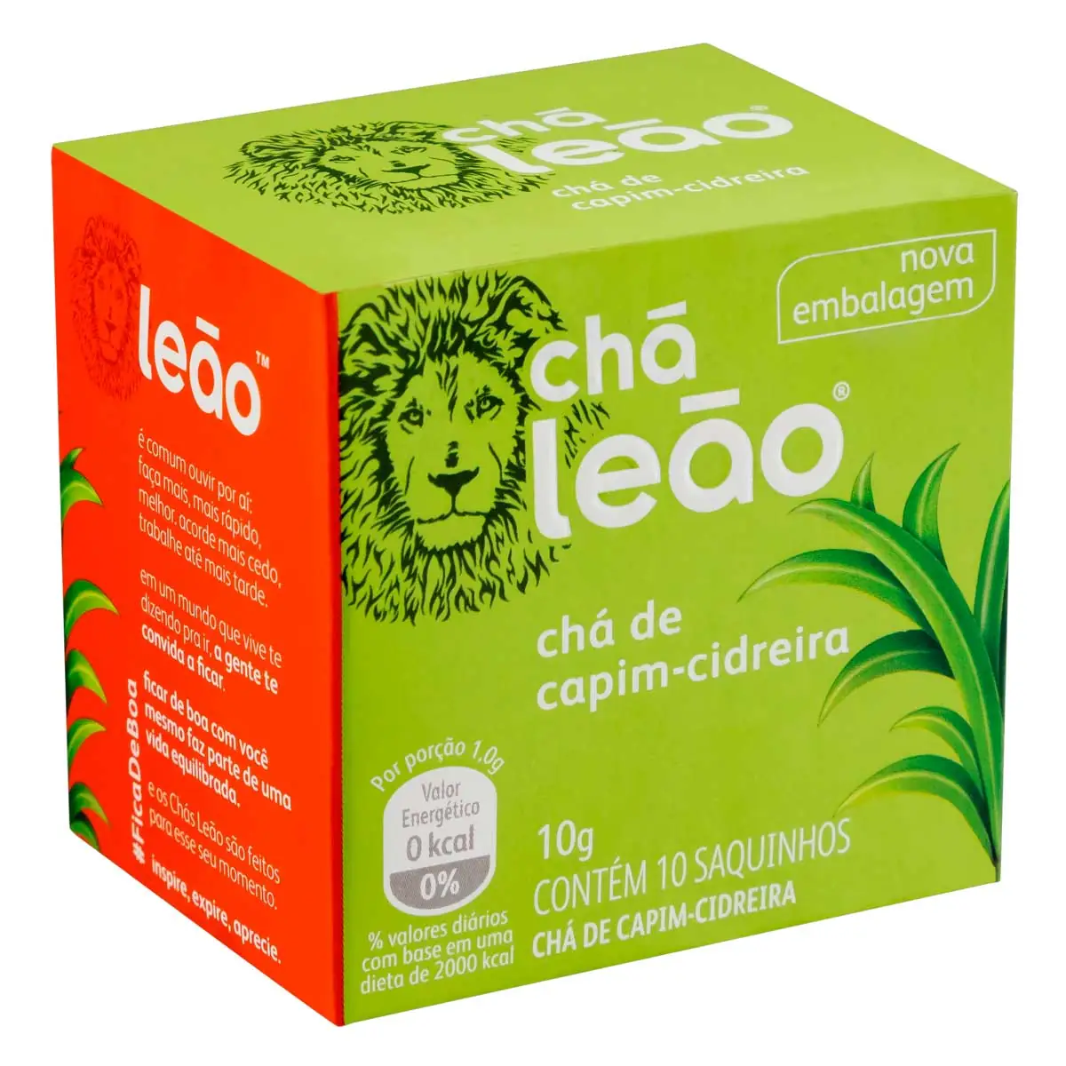 Chá de Capim Cidreira LEÃO 10g com 10 Saquinhos