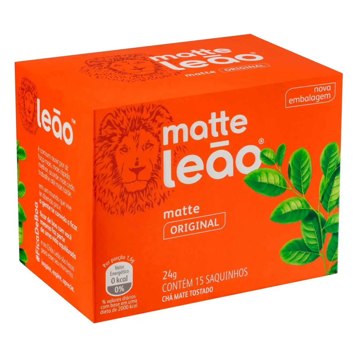 Chá MATTE LEÃO Natural Caixa 24g com 15 Sachês