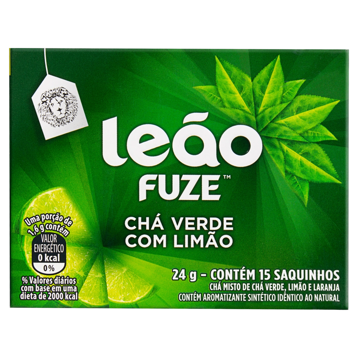 Chá Verde Limão Leão Fuze Caixa 24g 15 Unidades
