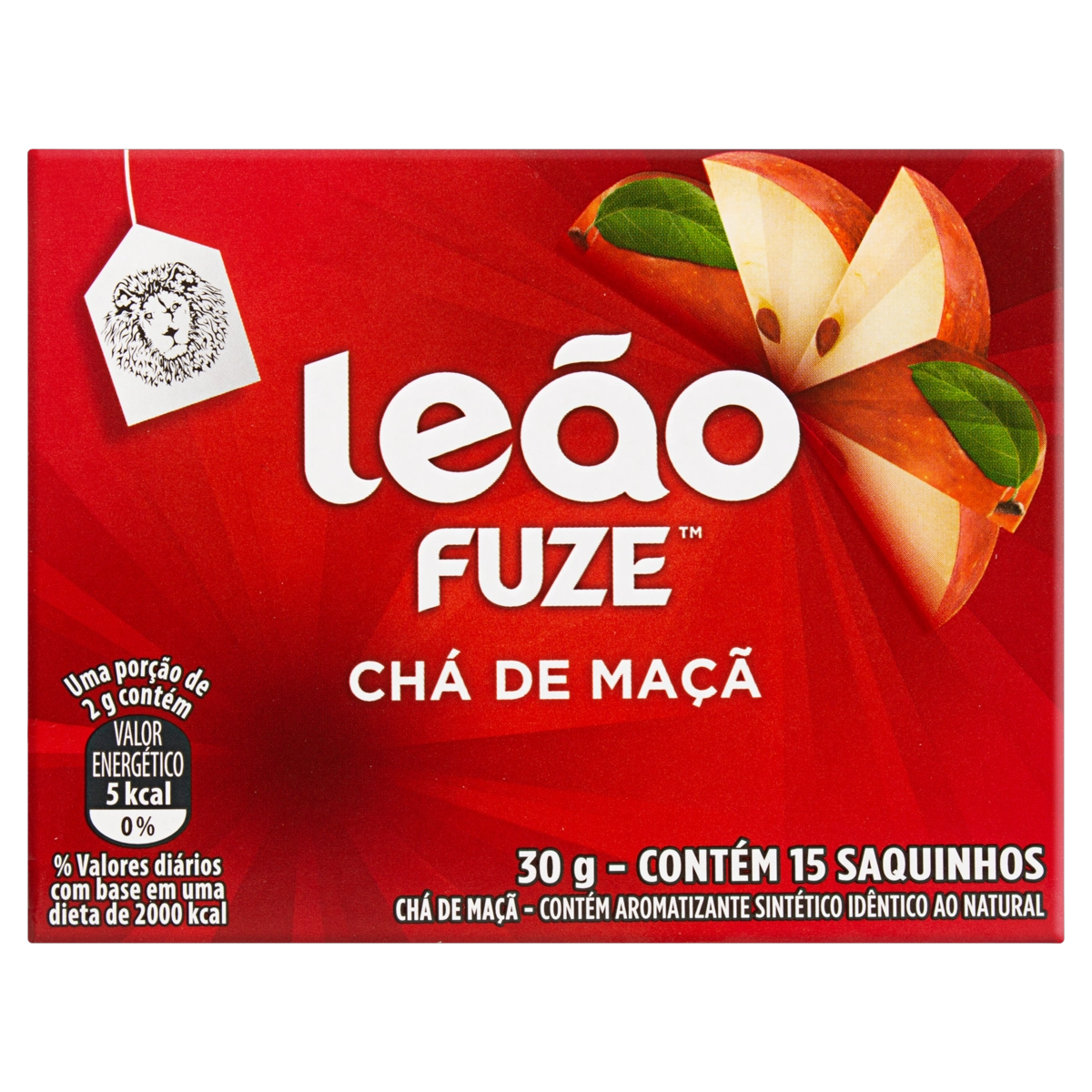 Chá Maçã Leão Fuze Caixa 30g 15 Unidades