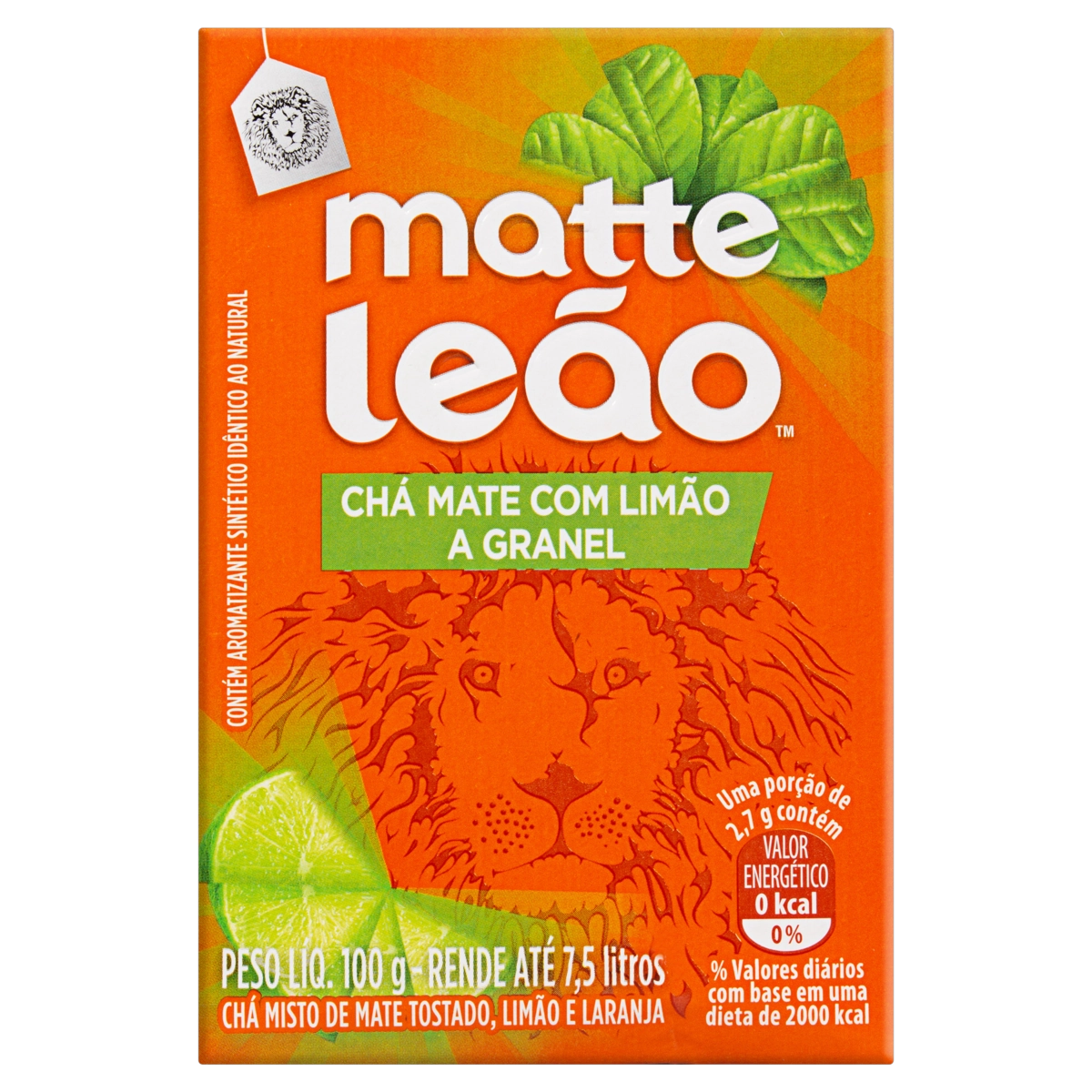 Chá Mate Limão Matte Leão Caixa 100g
