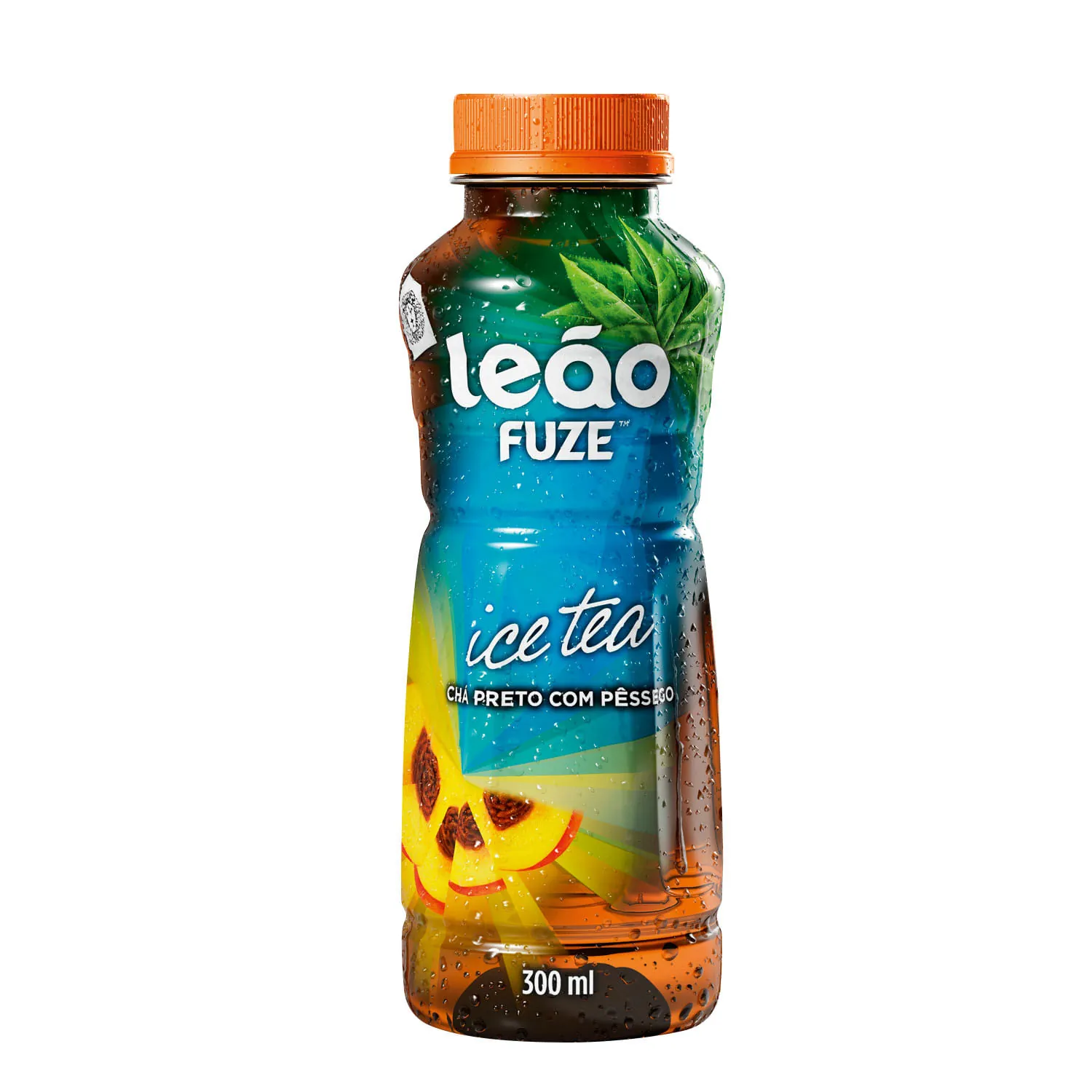 Chá Ice Tea Preto com Pêssego Leão Fuze 300ml