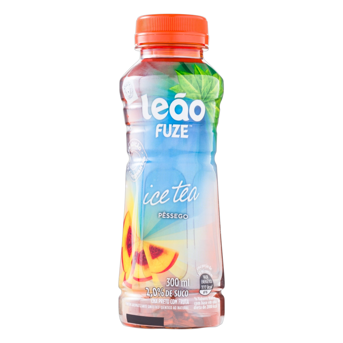 Chá Preto Ice Tea Pêssego Leão Garrafa 300ml