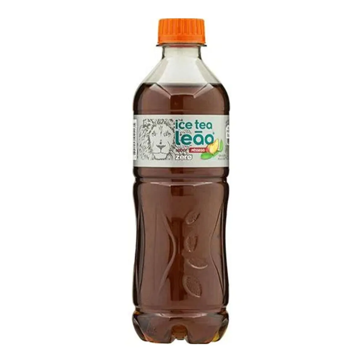 Chá Preto Ice Tea Pêssego Leão Zero Garrafa 450ml