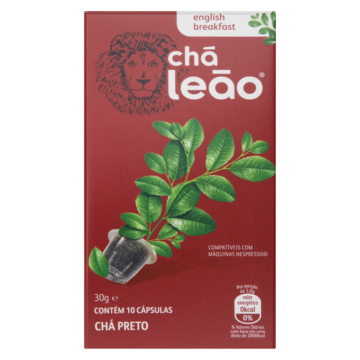 Chá Preto Em Cápsula English Breakfast Chá Leão Caixa 30g 10 Unidades