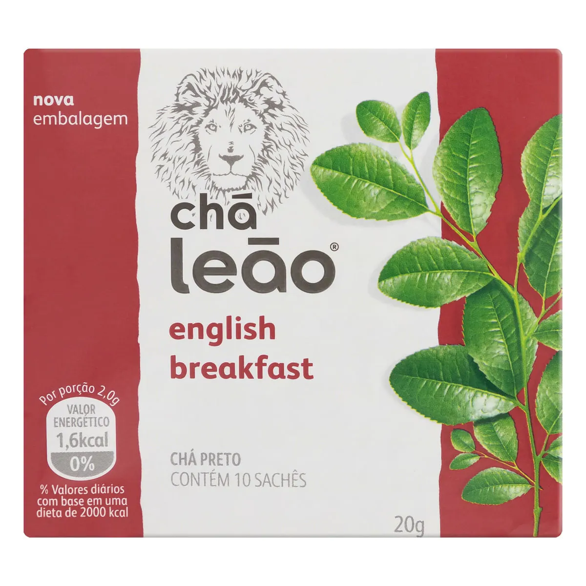 Chá English Breakfast Preto Leão - 10 Sachês