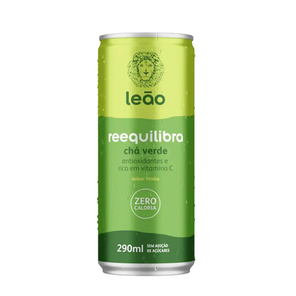 Chá Verde Limão Leão Reequilibra Lata 290ml